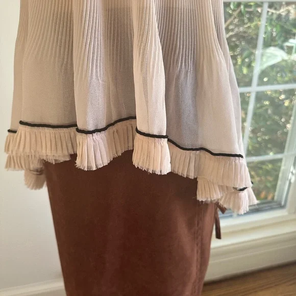 RARE FP ONE Ballet Pink Sheer Babydoll Top BEAUTIFUL DREAMY Sz XS - Picture 7 of 17